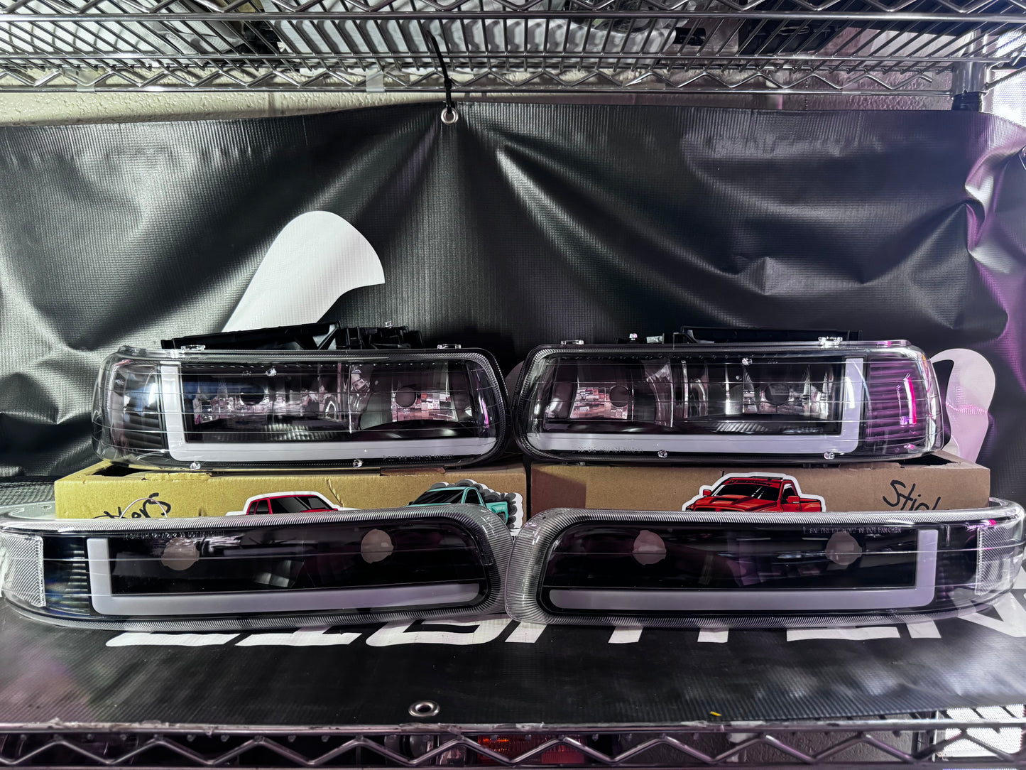 Switchback Dual L-LED DRL For 99-06 Silverado Suburban Headlights