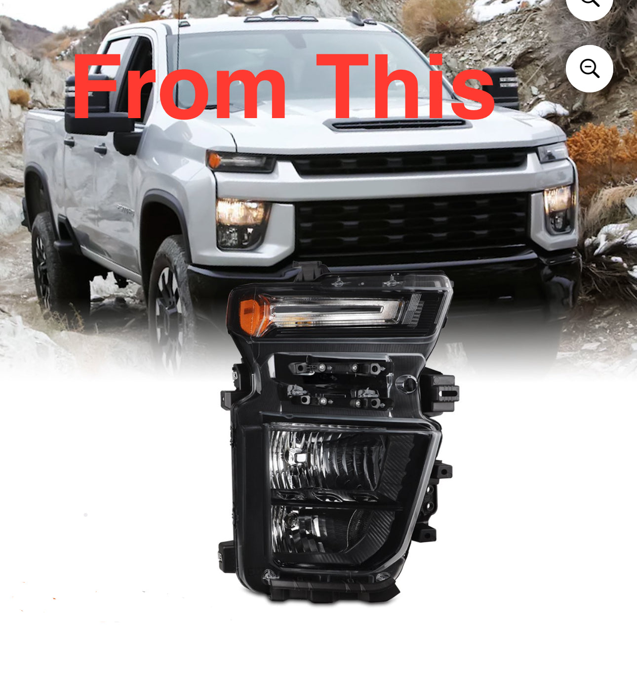 2022 - 2024 Chevy Silverado 1500 And 2024 2500 - 3500 HD Headlight Conversion