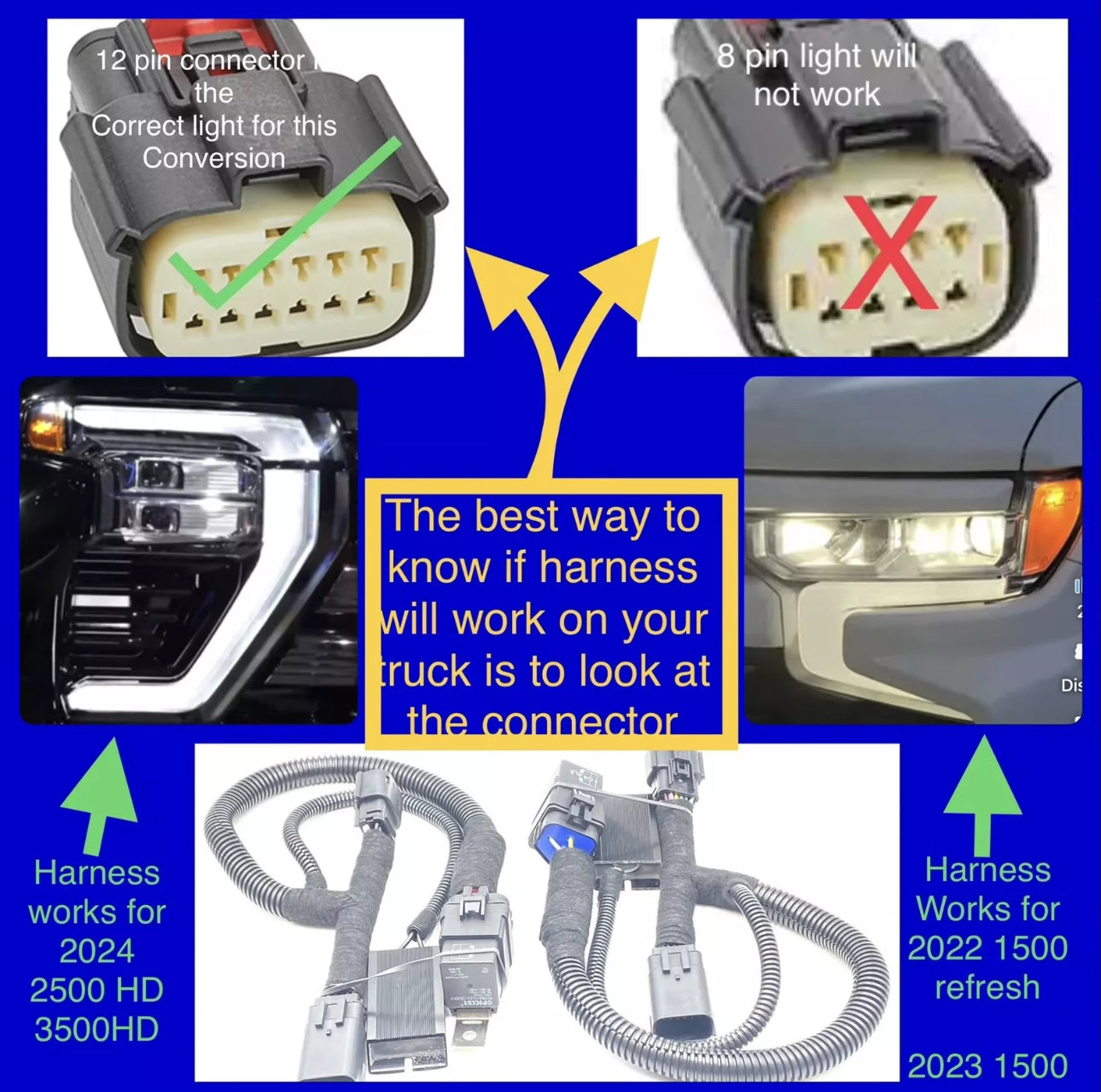 2022 - 2024 Chevy Silverado 1500 And 2024 2500 - 3500 HD Headlight Conversion