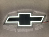 White LED BLACK/GOLD Bowtie Front Grille Emblem Decal Badge Replaces