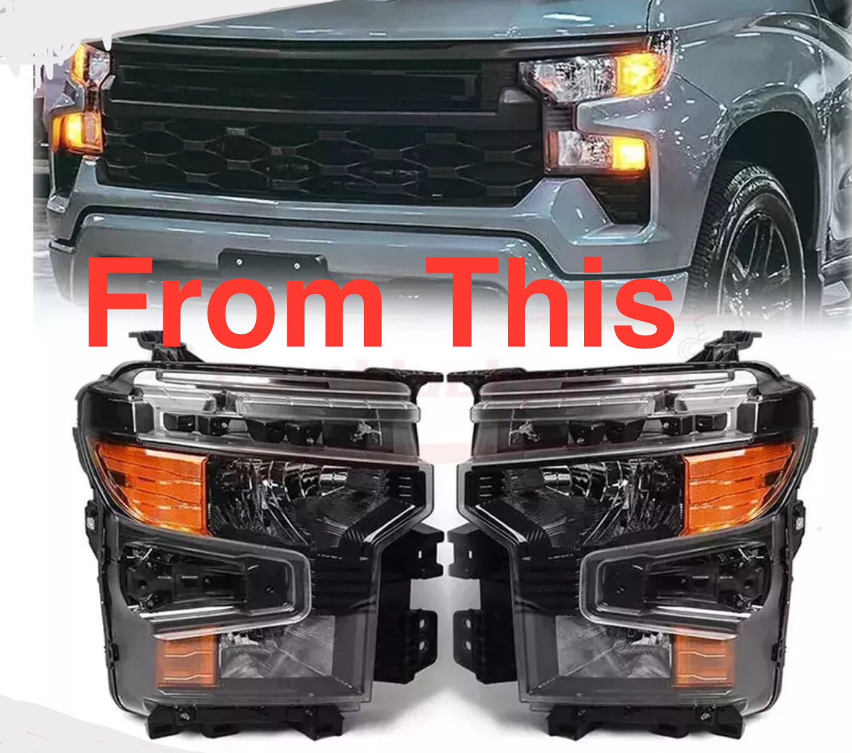 2022 - 2024 Chevy Silverado 1500 And 2024   2500 - 3500 HD Headlight Conversion