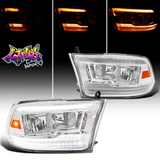 2009-2018 Dodge RAM 1500 / 2019-2021 RAM Classic / 2010-2018 RAM 2500 3500 Switchback Sequential Reflector Headlights