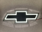 White LED BLACK/GOLD Bowtie Front Grille Emblem Decal Badge Replaces