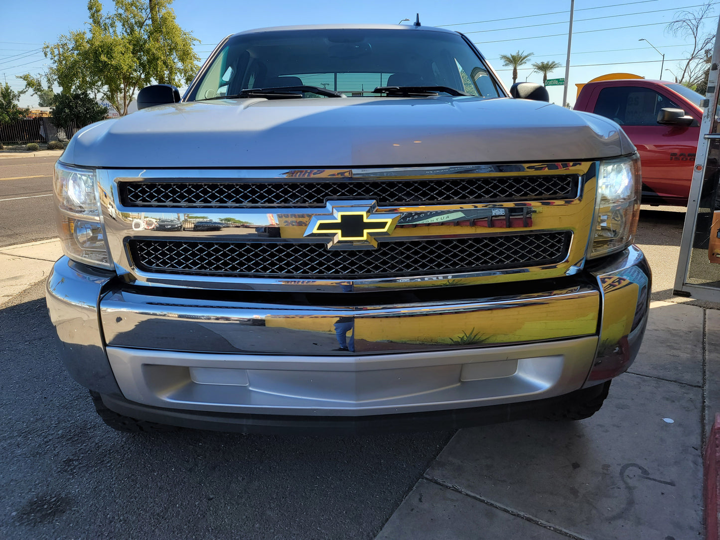 White LED BLACK/GOLD Bowtie Front Grille Emblem Decal Badge Replaces