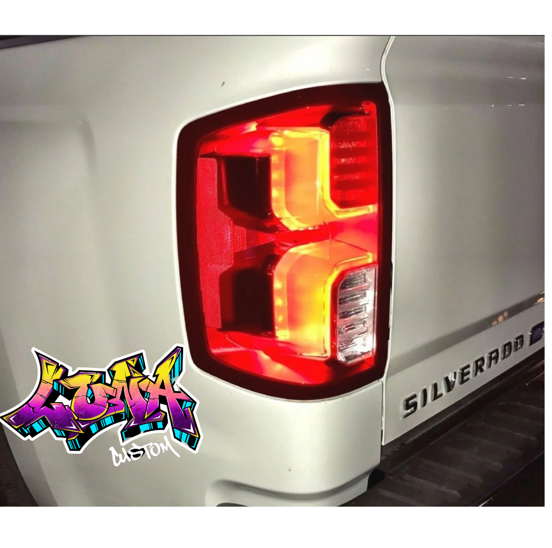 AKKON - Fit 2016 2017 2018 Chevy Silverado 1500 LTZ Pickup Truck Led Tail Light Red Clear Driver Left Side Replacement AKKON - Fit 2016 2017 2018 Chevy Silverado 1500 LTZ Pickup Truck Led Tail Light Red Clear Driver Left Side Replacement