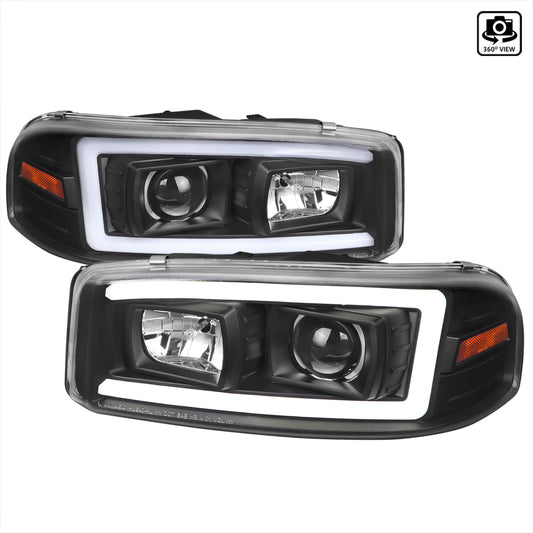 99-07 GMC SIERRA/YUKON LED DRL HEADLIGHTS FULL C BAR