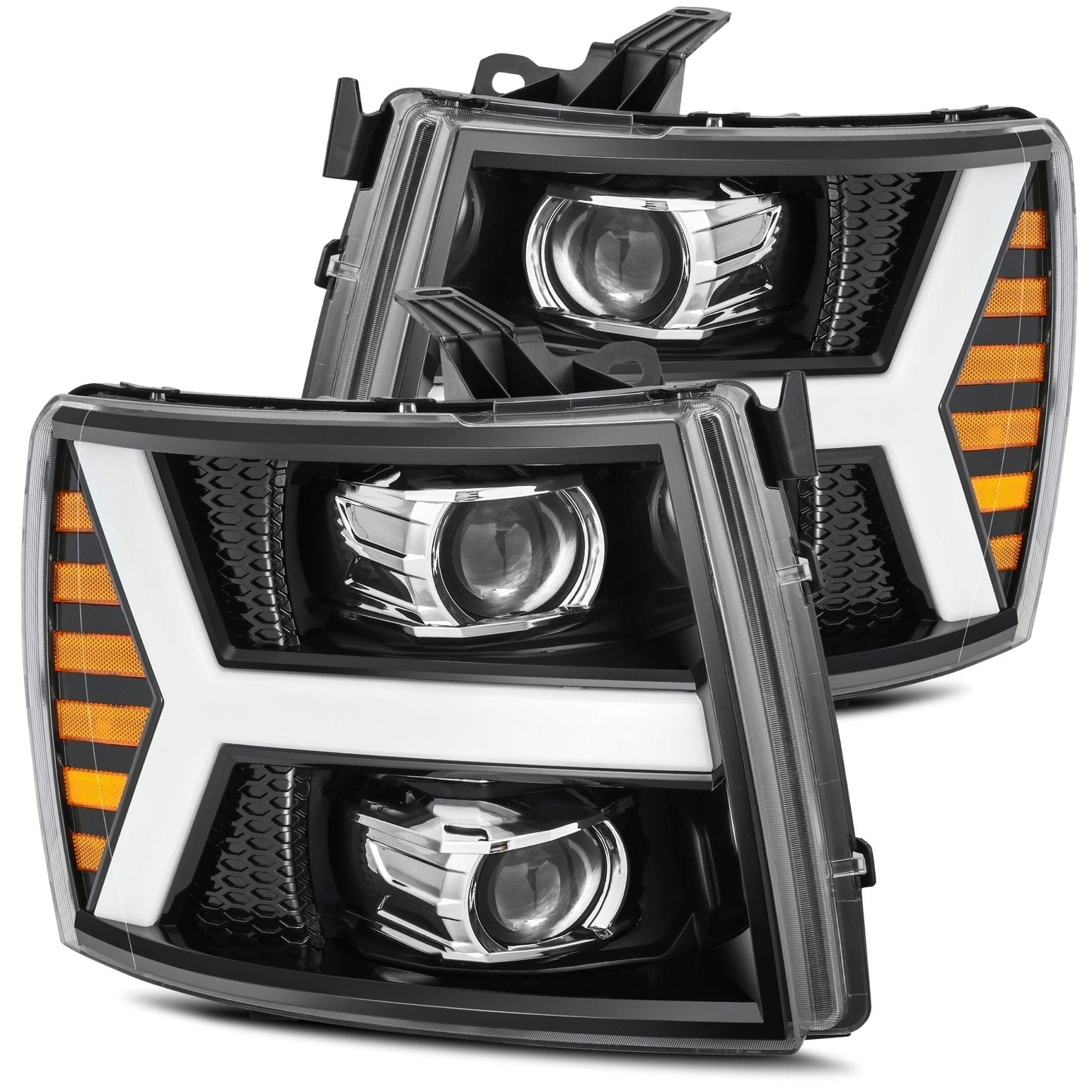 07-13 Chevrolet Silverado Projector Headlights Chrome