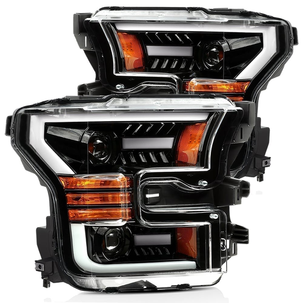 15-17 Ford F150 / 17-20 Ford F150 Raptor  Projector Headlights Chrome