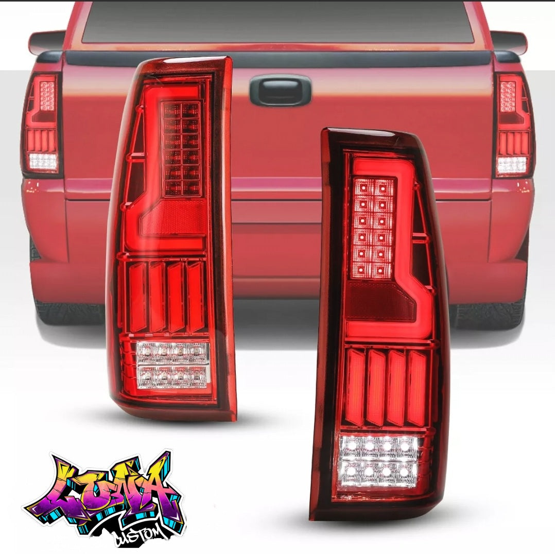 1999-2003 Chevy Silverado 1999-2007 GMC Sierra LED Tail Lights Brake Lamps